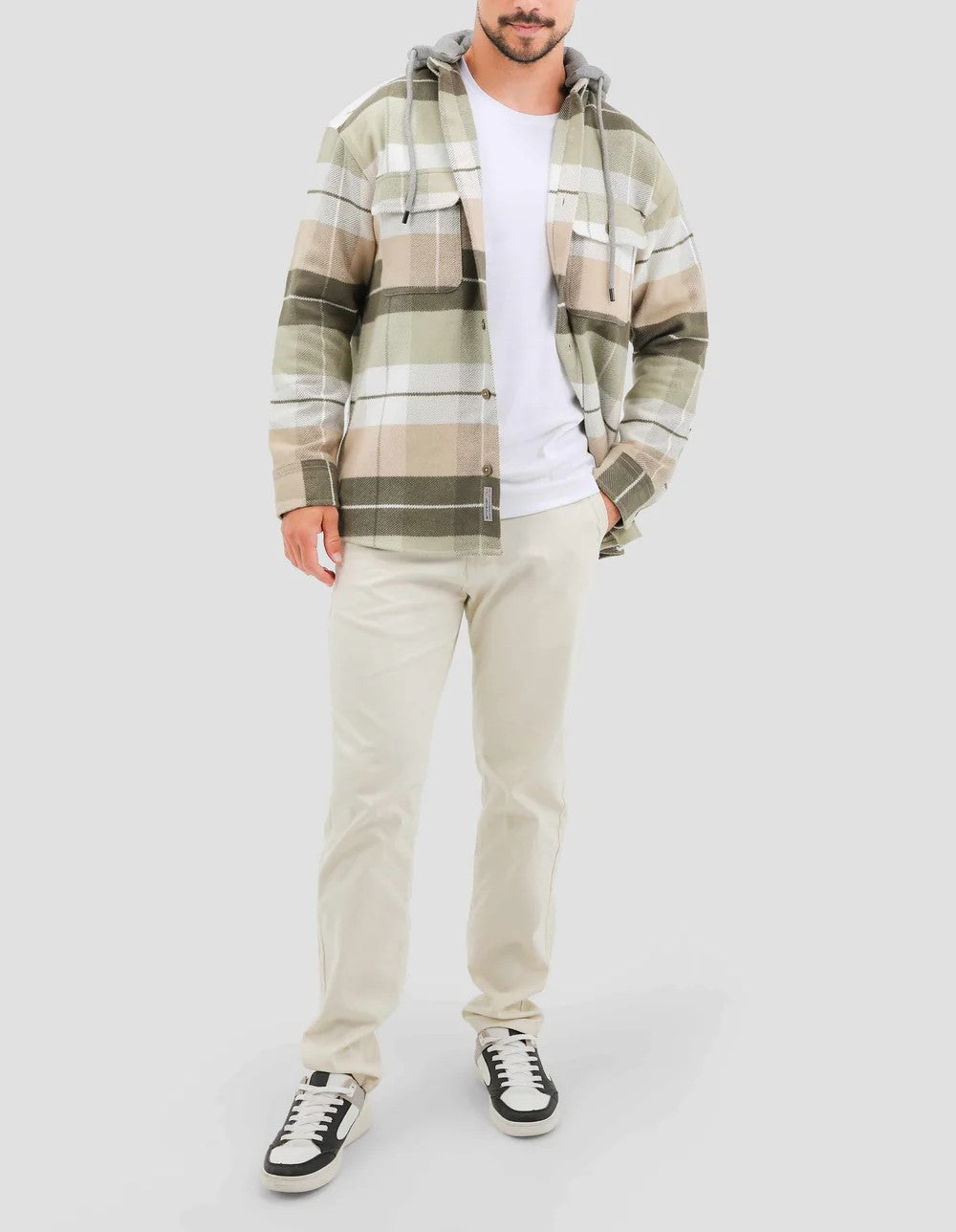 Checked Over Size Shirt