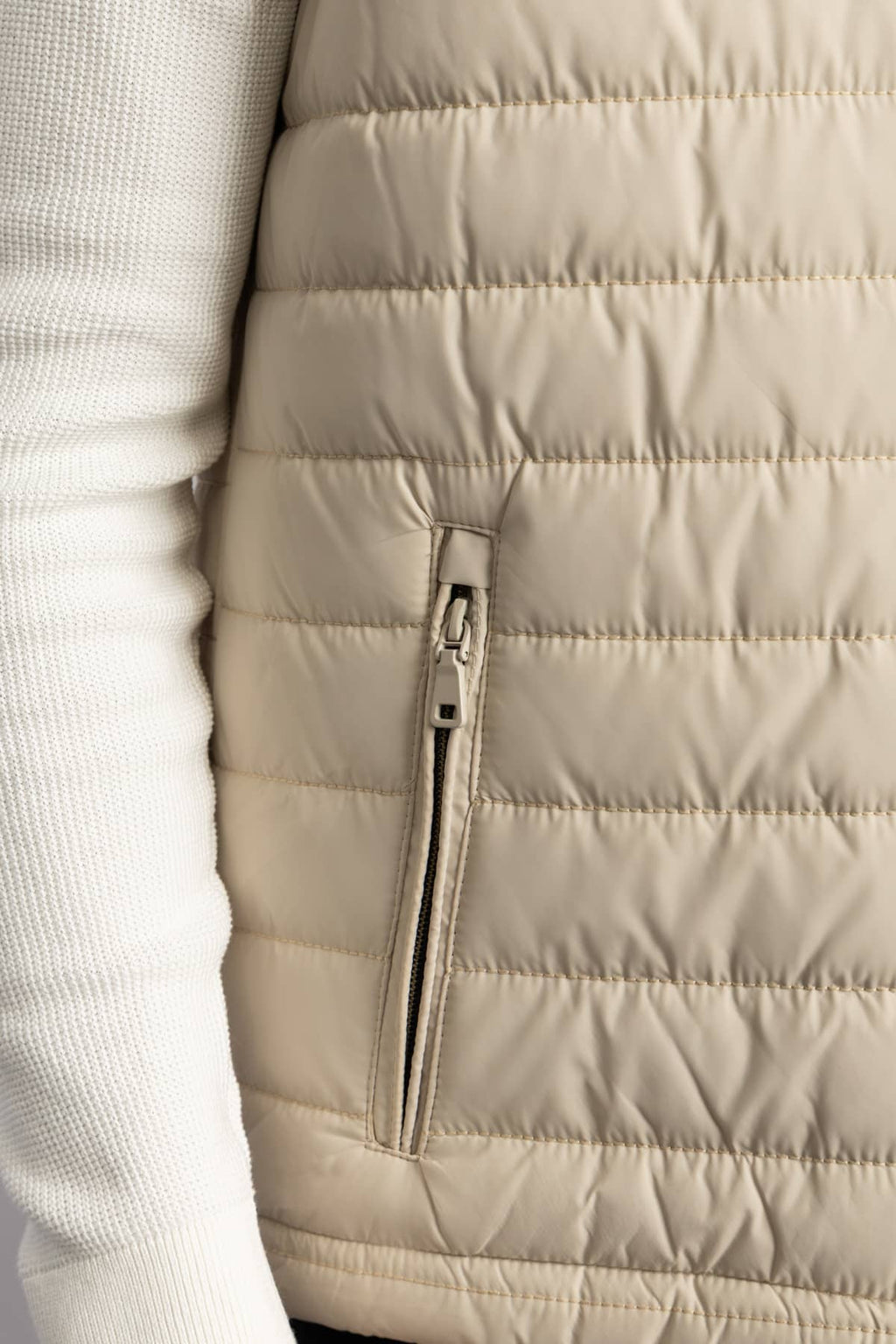 CASUAL HALF NECK VEST – Beige