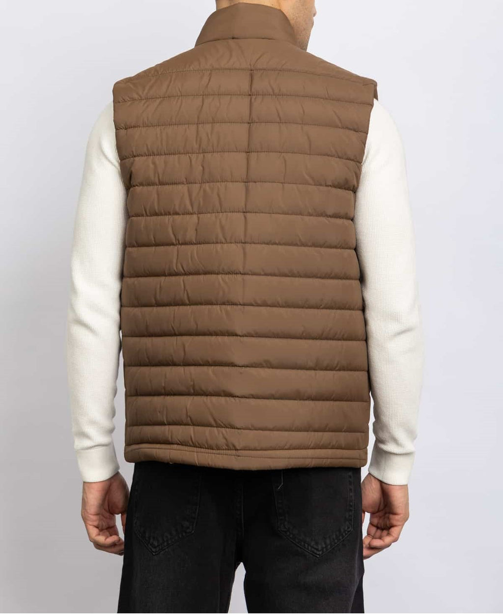 CASUAL HALF NECK VEST – BROWN