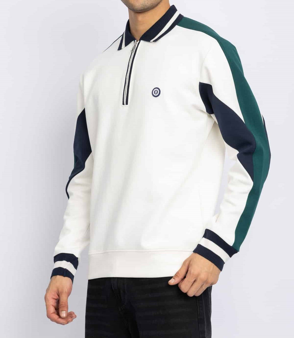 LONG SLEEVE POLO SHIRT – OFFWHITE