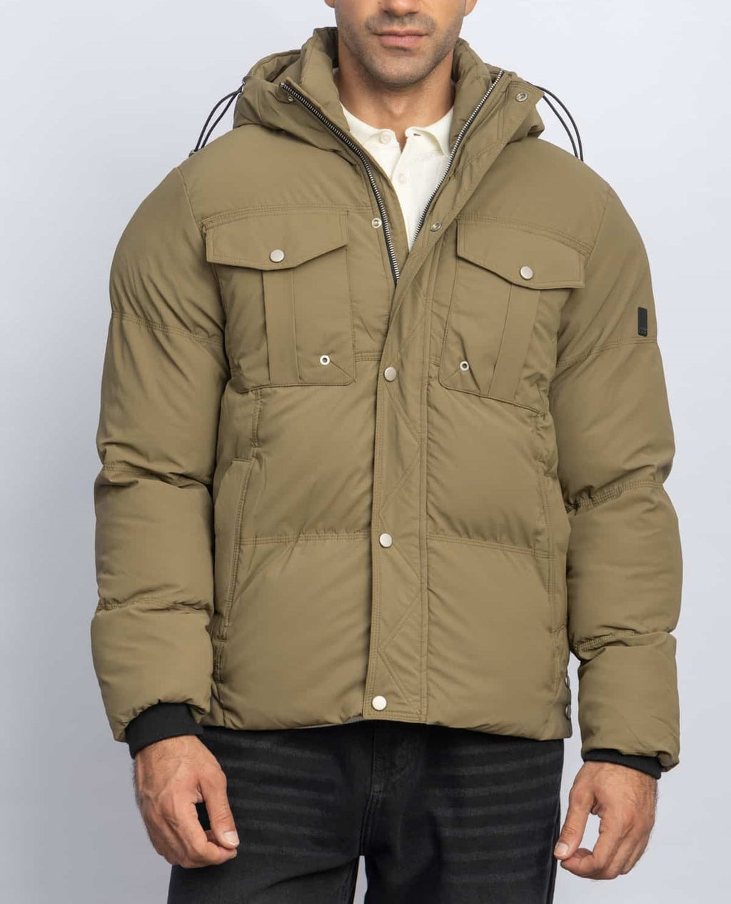 HOODED CASUAL JACKET – OLIVE