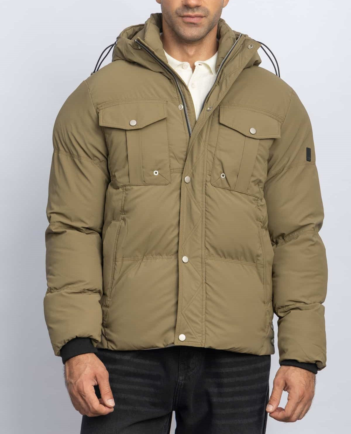 HOODED CASUAL JACKET – OLIVE