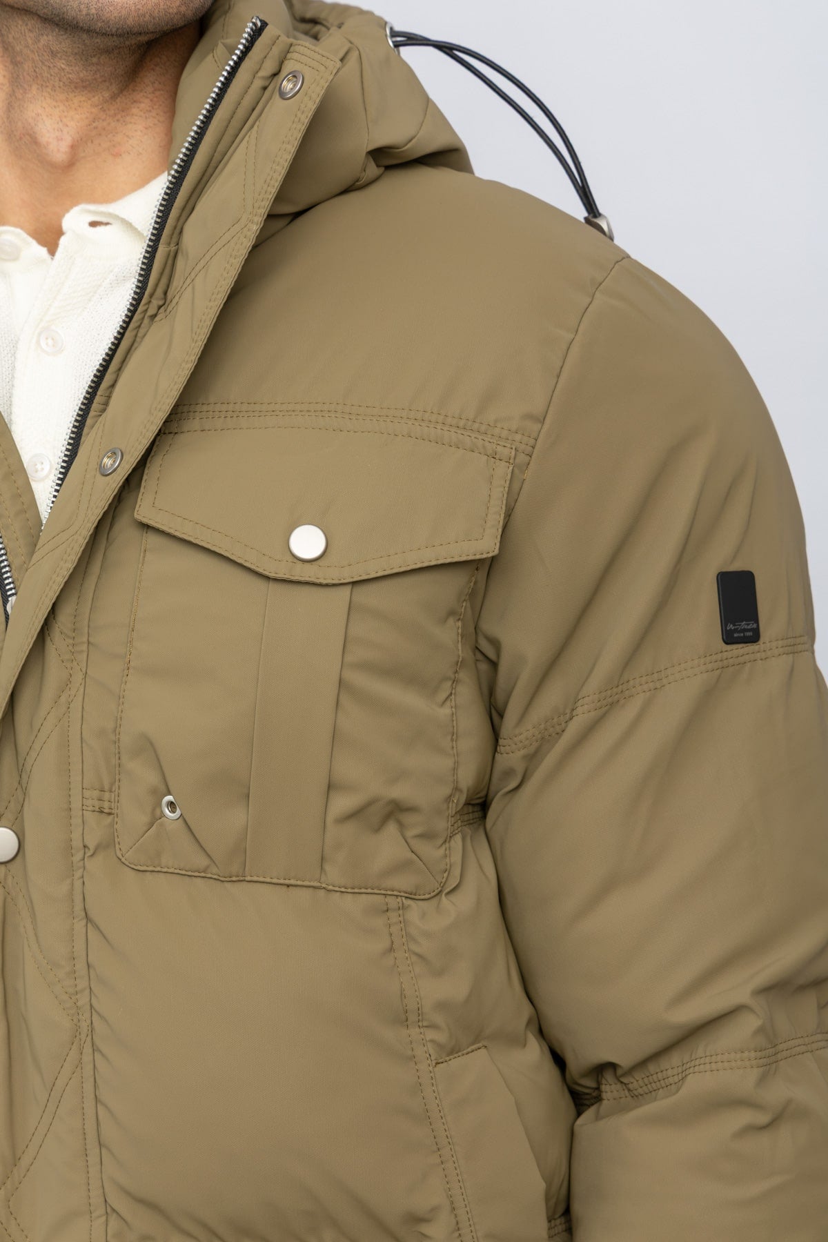 HOODED CASUAL JACKET – OLIVE